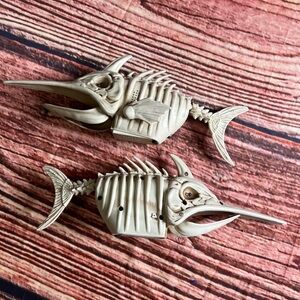 Decorative Fish Skeleton Figurine - Cream
